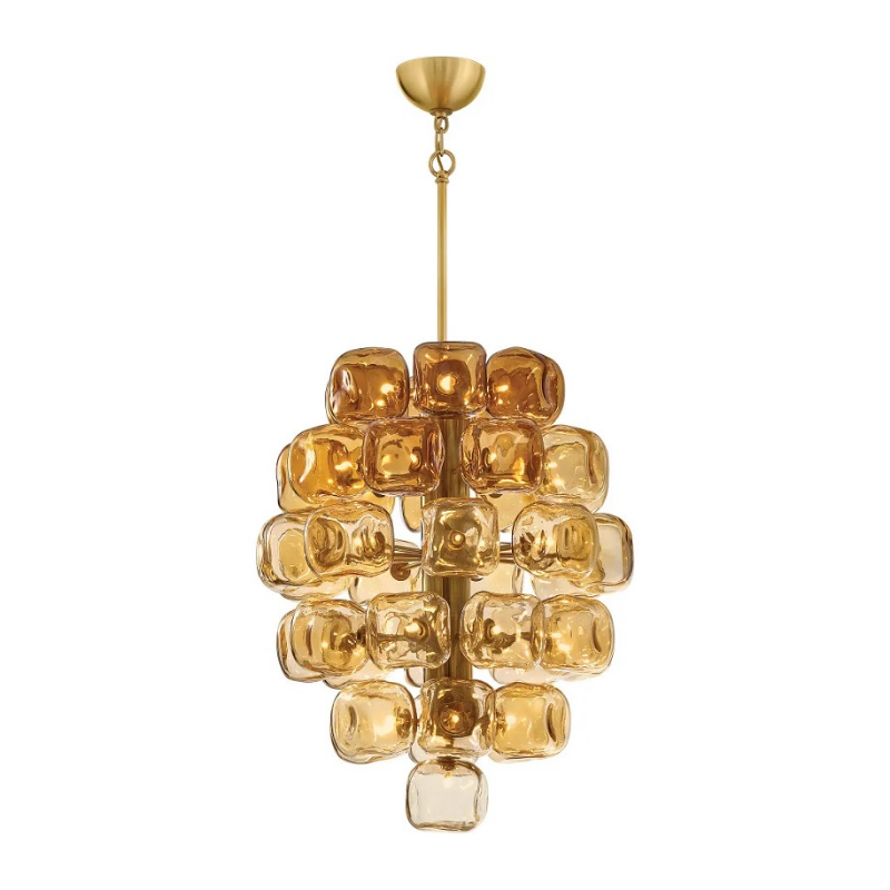 Fredrick Ramond FR46856 Perriand 40-lt 24" LED Chandelier - Unlacquered Brass