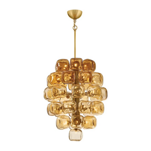 Fredrick Ramond FR46856 Perriand 40-lt 24" LED Chandelier - Unlacquered Brass