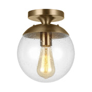 Visual Comfort 7501801EN7 Leo 1-lt 8" LED Semi Flush Mount - Satin Brass