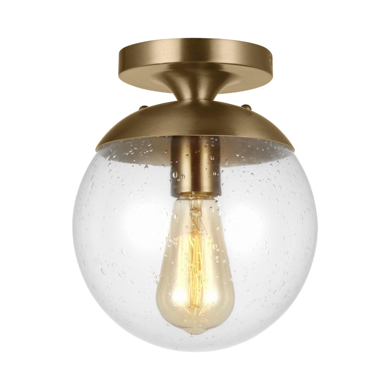 Visual Comfort 7501801EN7 Leo 1-lt 8" LED Semi Flush Mount - Satin Brass