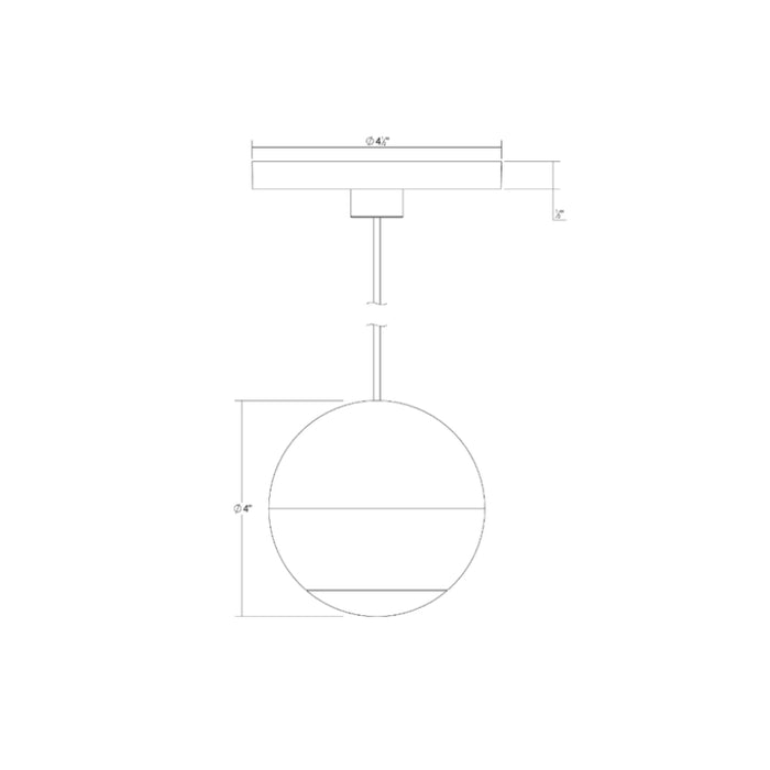 Sonneman 7505 Hemisphere 1-lt 4" LED Pendant