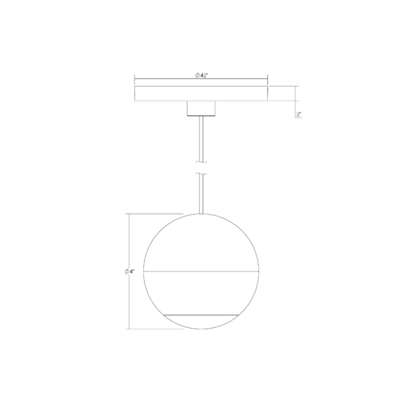 Sonneman 7505 Hemisphere 1-lt 4" LED Pendant