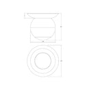 Sonneman 7509 Hemisphere 1-lt 4" LED Surface Mount