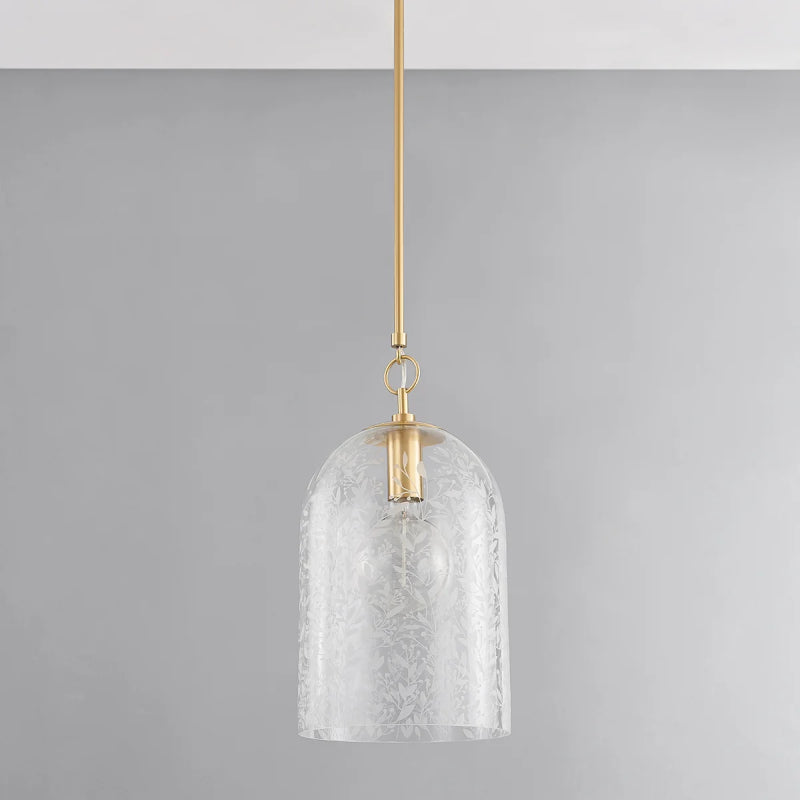 Hudson Valley 7510 Belleville 1-lt 10" Pendant-Aged Brass