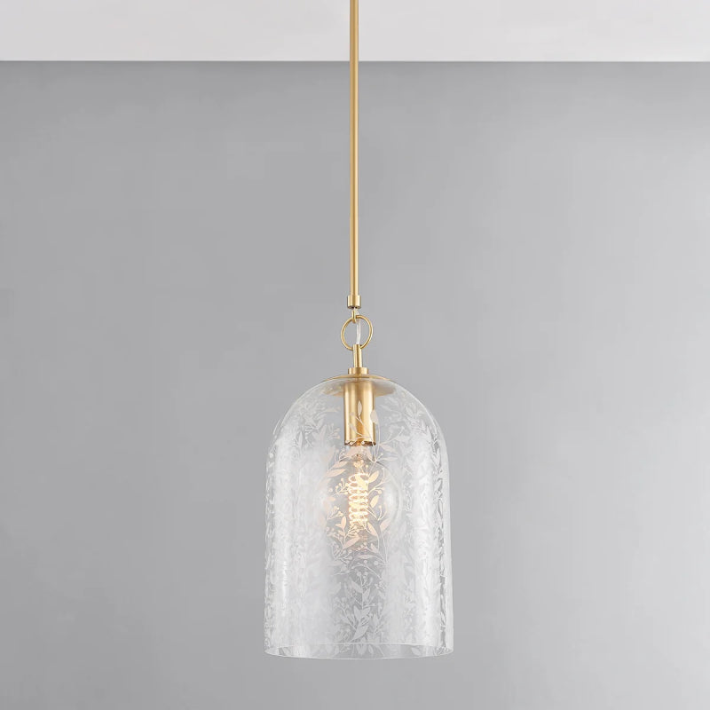 Hudson Valley 7510 Belleville 1-lt 10" Pendant-Aged Brass