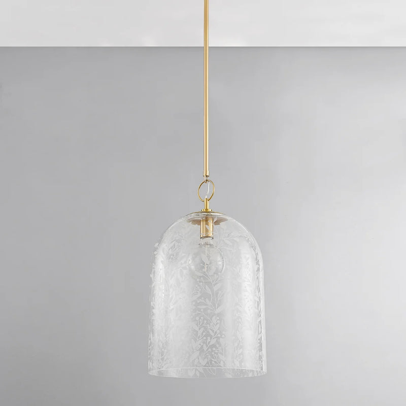 Hudson Valley 7514 Belleville 1-lt 14" Pendant-Aged Brass