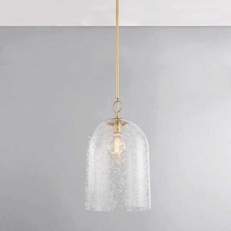 Hudson Valley 7514 Belleville 1-lt 14" Pendant-Aged Brass