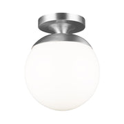 Visual Comfort 7518EN3 Leo 1-lt 8" LED Semi Flush Mount - Satin Aluminum