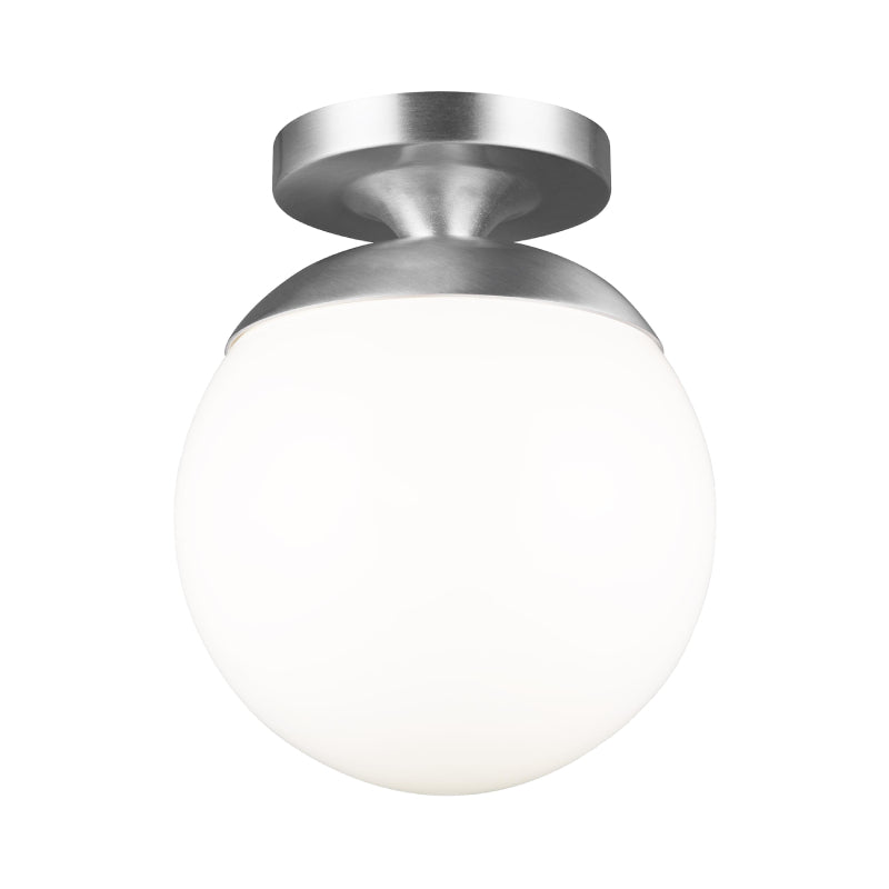 Visual Comfort 7518EN3 Leo 1-lt 8" LED Semi Flush Mount - Satin Aluminum