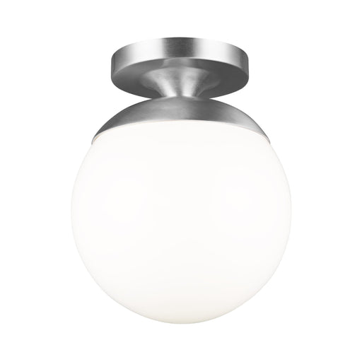 Visual Comfort 7518EN3 Leo 1-lt 8" LED Semi Flush Mount - Satin Aluminum