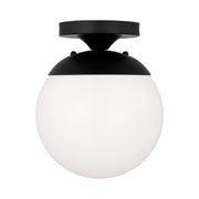 Visual Comfort 7518EN3 Leo 1-lt 8" LED Semi Flush Mount - Midnight Black