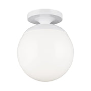 Visual Comfort 7518EN3 Leo 1-lt 8" LED Semi Flush Mount - White