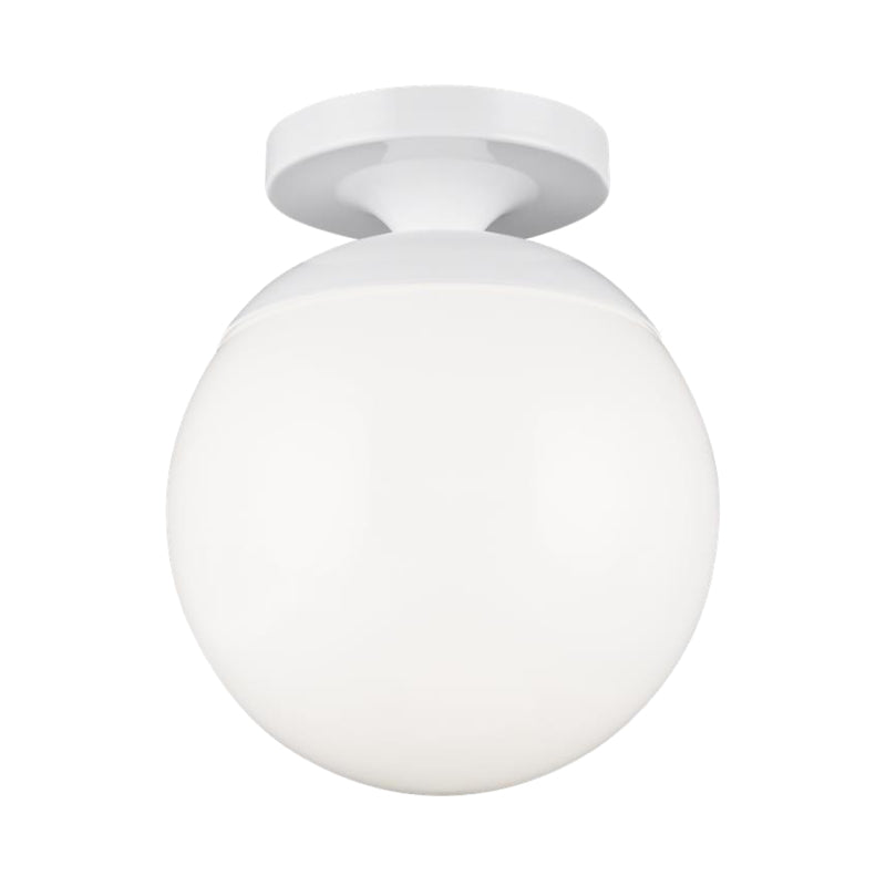 Visual Comfort 7518EN3 Leo 1-lt 8" LED Semi Flush Mount - White