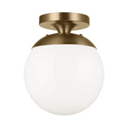 Visual Comfort 7518EN3 Leo 1-lt 8" LED Semi Flush Mount - Satin Brass
