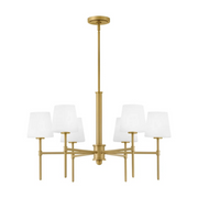 Hinkley 46954 Saunders 6-lt 30" LED Chandelier - Lacquered Brass