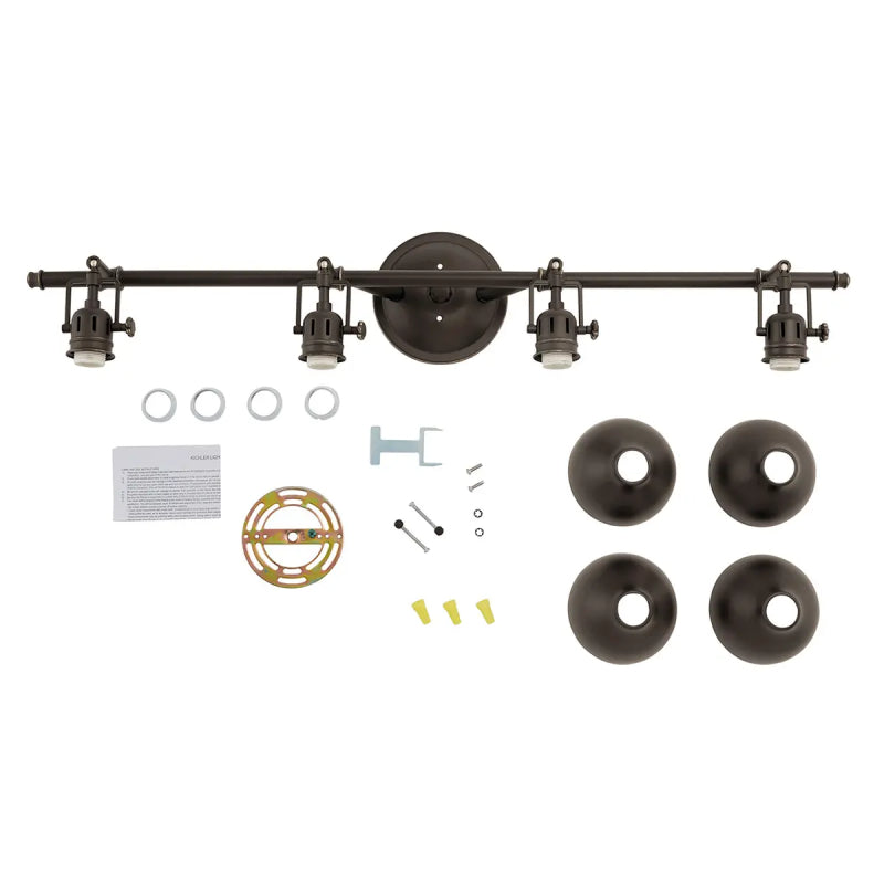 Kichler 7704 Hatteras Bay Fixed Rail 4-lt Semi Flush Mount