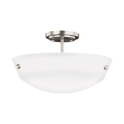 Generation 7715202 2-lt 15" Semi Flush Mount - Brushed Nickel