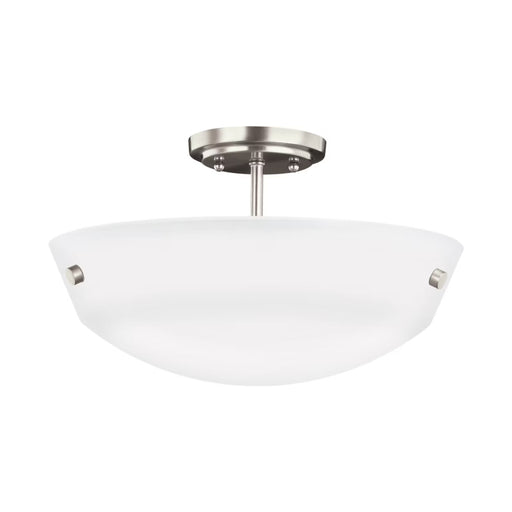 Generation 7715202 2-lt 15" Semi Flush Mount - Brushed Nickel