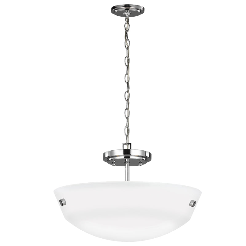 Generation 7715202EN3 Kerrville 2-lt 15" LED Semi Flush Mount - Chrome