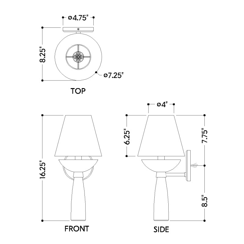 Hudson Valley 7717 New Windsor 1-lt 16" Tall LED Wall Sconce