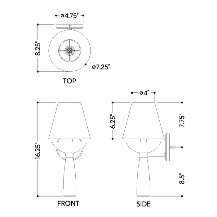 Hudson Valley 7717 New Windsor 1-lt 16" Tall LED Wall Sconce