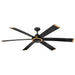 Hinkley 906964 Andros 64" Indoor/Outdoor Smart Ceiling Fan with LED Light Kit - Matte Black
