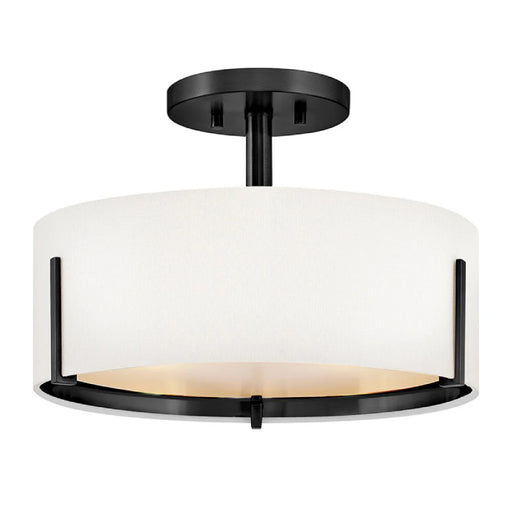 Hinkley 47571 Halle 3-lt 15" LED Semi-Flush Mount - Black