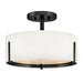 Hinkley 47571 Halle 3-lt 15" LED Semi-Flush Mount - Black