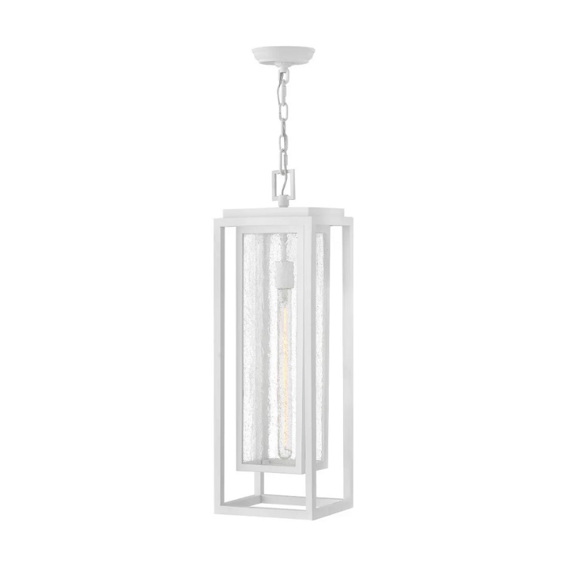 Hinkley 1006 Republic 1-lt 9" LED Hanging Lantern - Textured White