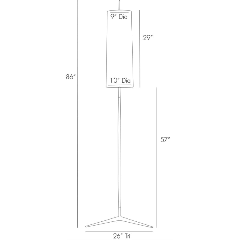 Arteriors 79048-905 Dunn 1-lt 86" Tall Floor Lamp