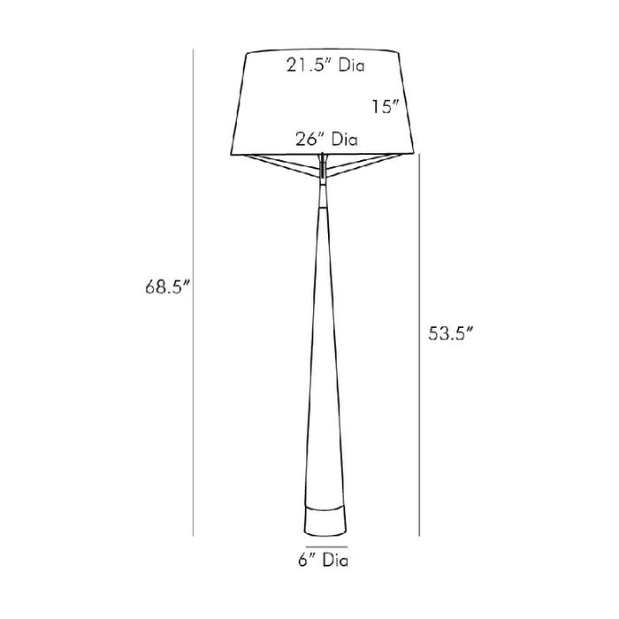 Arteriors Elden 1-lt 69" Tall Floor Lamp