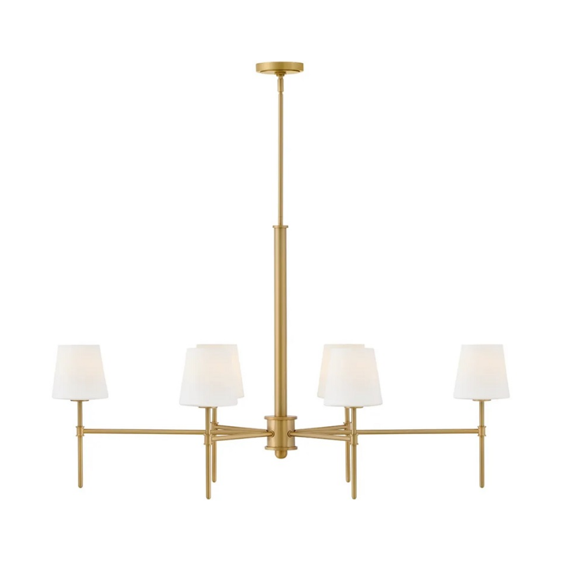 Hinkley 46954 Saunders 6-lt 30" LED Chandelier - Lacquered Brass