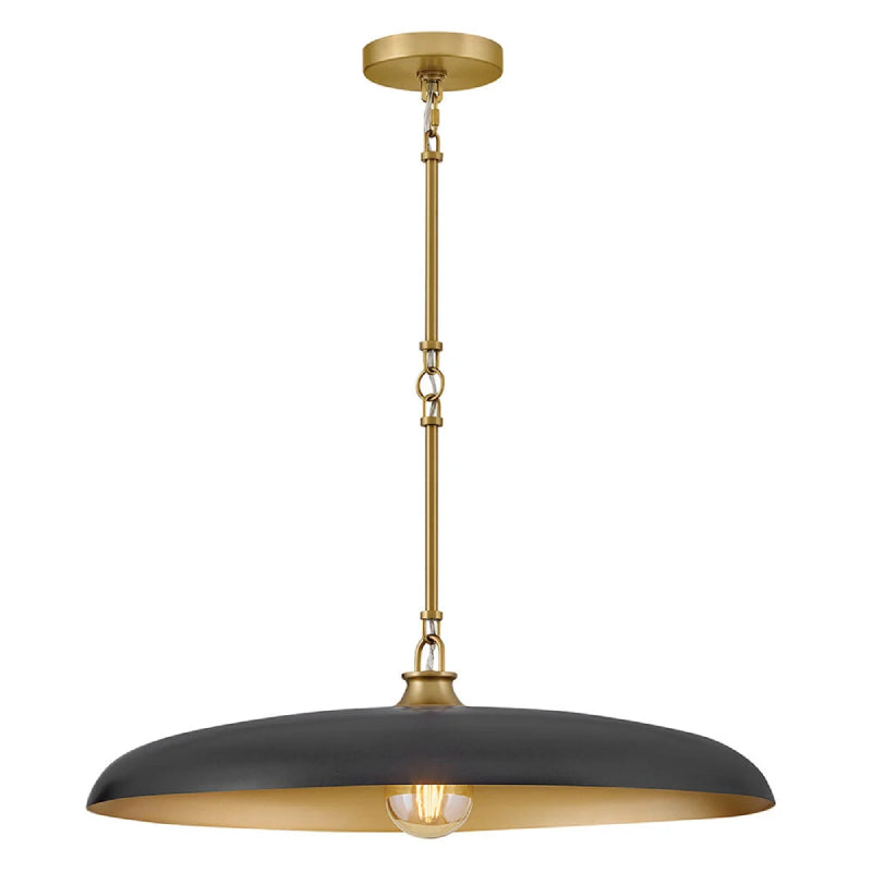 Hinkley 48165 Sadie 1-lt 24" LED Chandelier - Lacquered Brass/Black