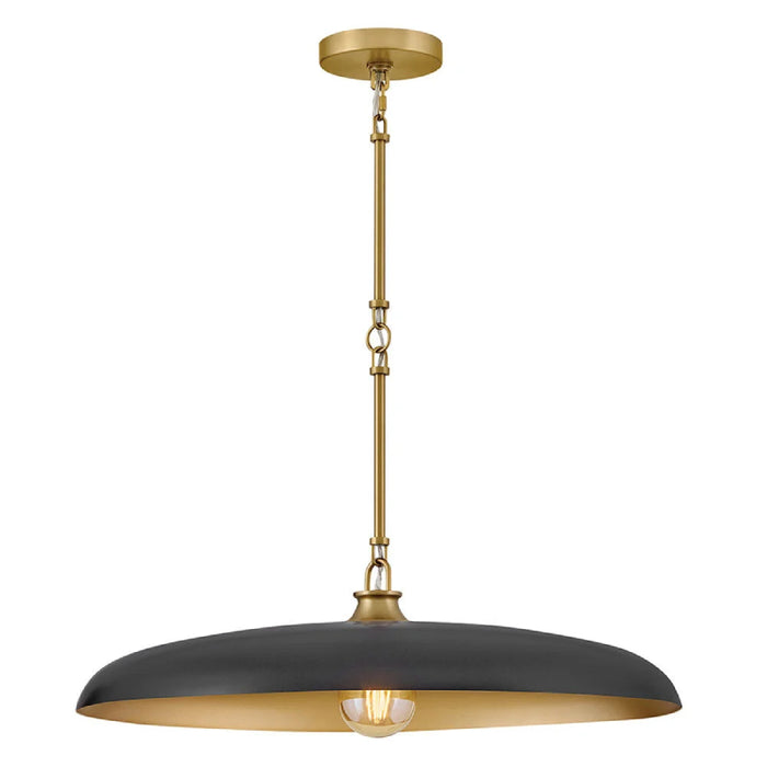 Hinkley 48165 Sadie 1-lt 24" LED Chandelier - Lacquered Brass/Black