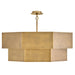 Hinkley 46995 Facet 12-lt 38" LED Chandelier - Heritage Brass