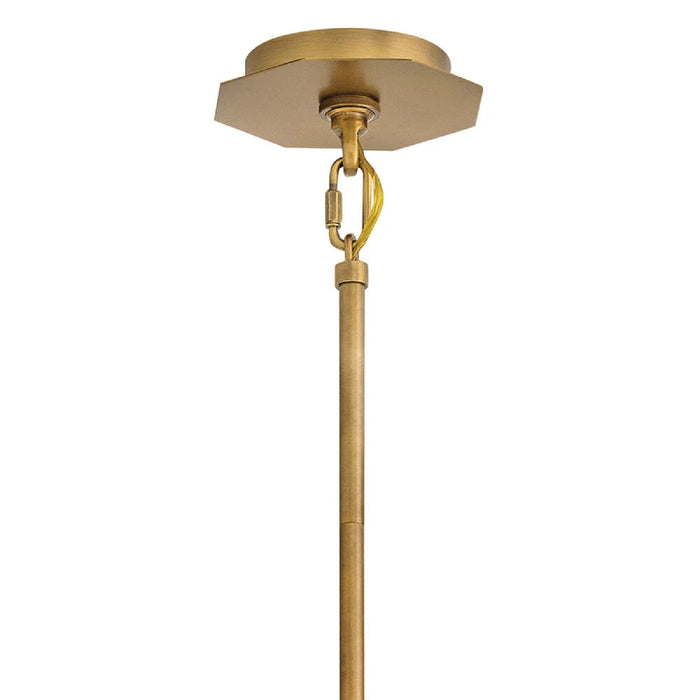 Hinkley 46995 Facet 12-lt 38" LED Chandelier - Heritage Brass