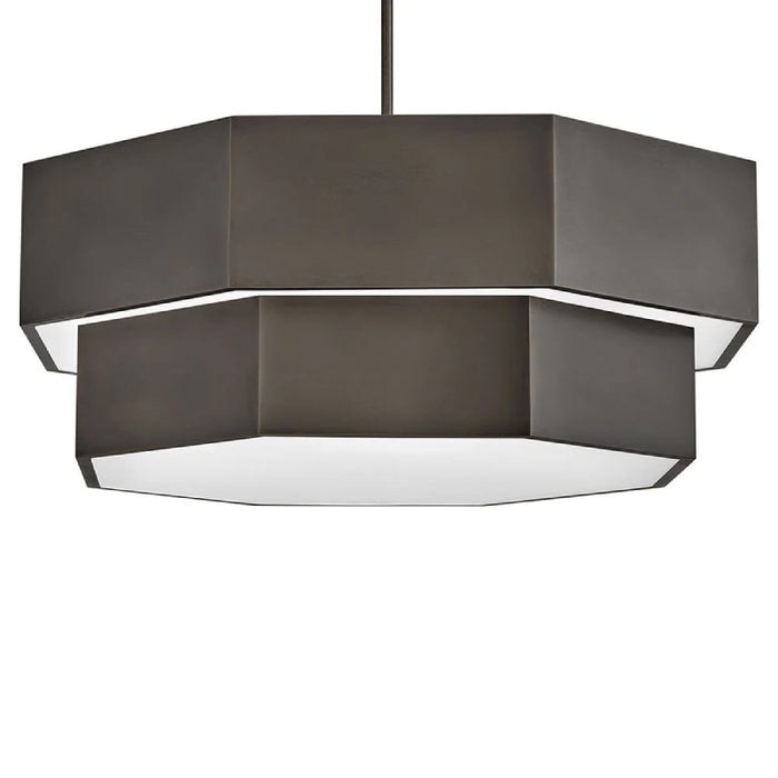 Hinkley 46995 Facet 12-lt 38" LED Chandelier - Black Oxide