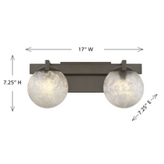 Savoy House 8-1017-2 Darien 2-lt 17" Bathroom Vanity Light - Mediterranean Bronze