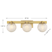 Savoy House 8-1017-3 Darien 3-lt 25" Bathroom Vanity Light - Warm Brass