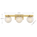 Savoy House 8-1017-3 Darien 3-lt 25" Bathroom Vanity Light - Warm Brass
