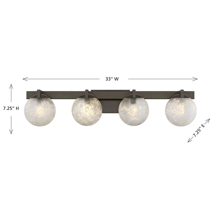 Savoy House 8-1017-4 Darien 4-lt 33" Bathroom Vanity Light - Mediterranean Bronze
