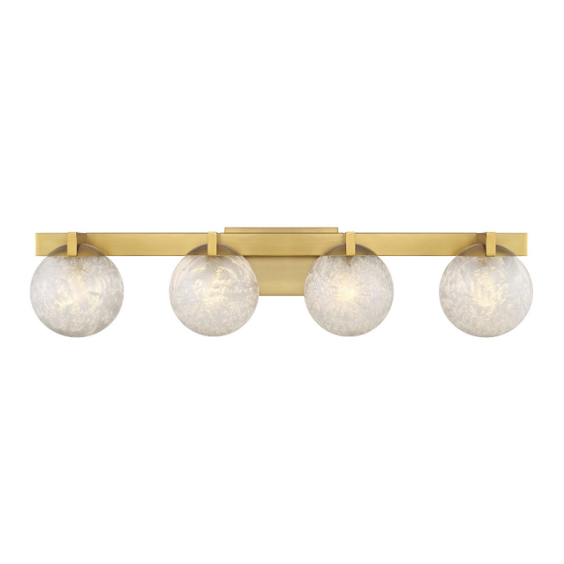 Savoy House 8-1017-4 Darien 4-lt 33" Bathroom Vanity Light - Warm Brass