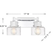 Savoy House 8-1030-2 Dover 2-lt 17" Bathroom Vanity Light