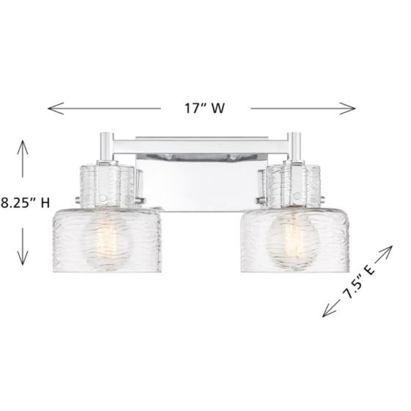 Savoy House 8-1030-2 Dover 2-lt 17" Bathroom Vanity Light