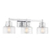 Savoy House 8-1030-3 Dover 3-lt 25" Bathroom Vanity Light - Chrome