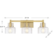 Savoy House 8-1030-3 Dover 3-lt 25" Bathroom Vanity Light