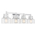 Savoy House 8-1030-4 Dover 4-lt 33" Bathroom Vanity Light - Chrome