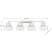Savoy House 8-1030-4 Dover 4-lt 33" Bathroom Vanity Light