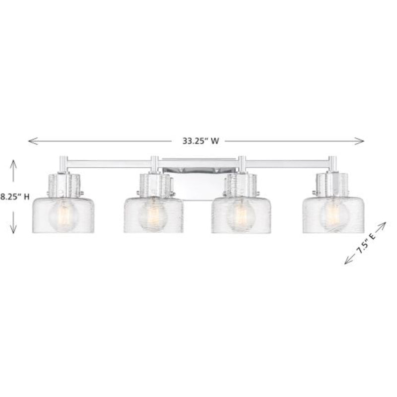 Savoy House 8-1030-4 Dover 4-lt 33" Bathroom Vanity Light