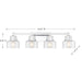 Savoy House 8-1030-4 Dover 4-lt 33" Bathroom Vanity Light